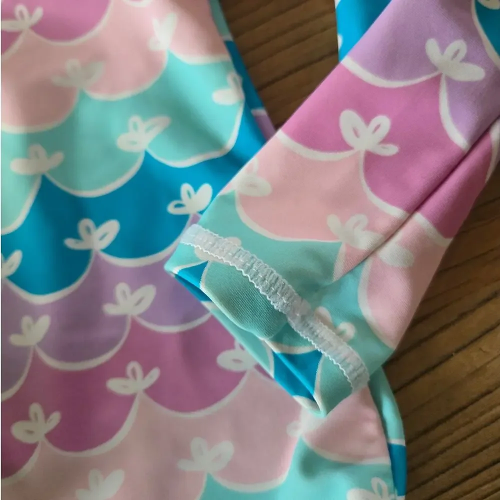 Ruffle Butts Long Sleeve Rashguard and Bikini Bottom Bikini sz 2T
